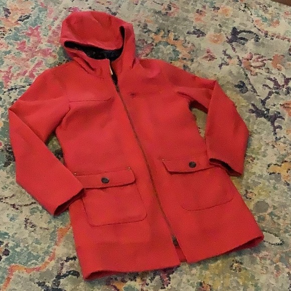CARVE DESIGNS Red Festive Wool Blend Pea Coat M - Picture 2 of 11